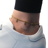 LUISA ANKLET - FEATHER GOLD